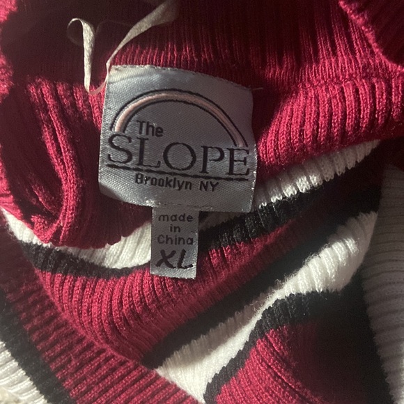 Red and white striped turtleneck - Picture 2 of 2